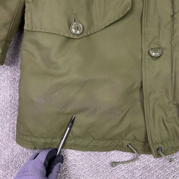 Vintage Canadian Army Parka General Purpose Jacket Men's Large Green Military - Picture 4 of 16